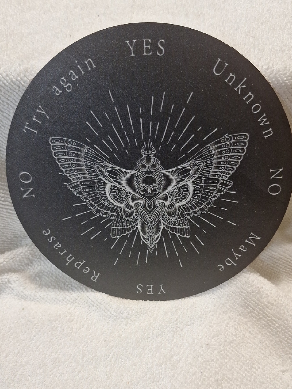 Black And White Mystic Moth Pendulum Board‎